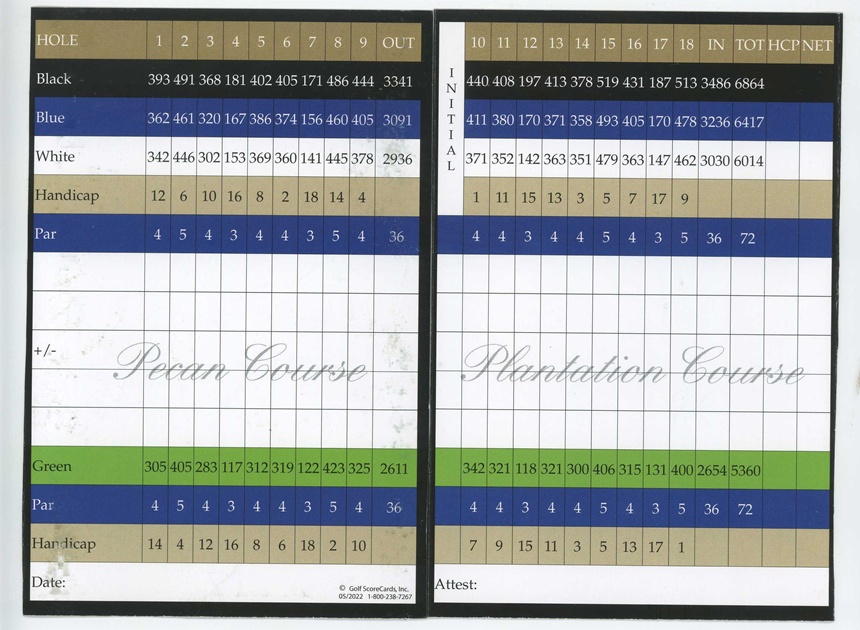 pecan grove scorecard